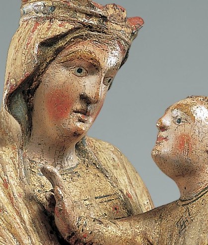 That mark on Christ's face is not just age.