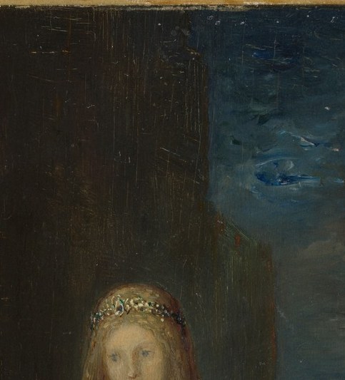 At first glance, a princess and her gruesome trophy.