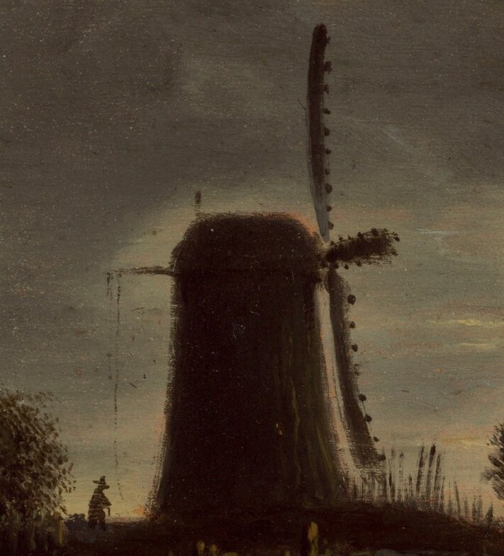 Its sails are at rest, suggesting the end of the day or a lull in activity, contributing to the tranquil atmosphere.