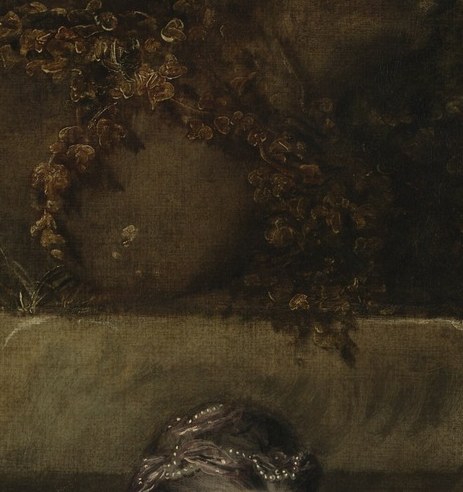 The elder sister's face is pure Grand Style: idealized, composed, untroubled.