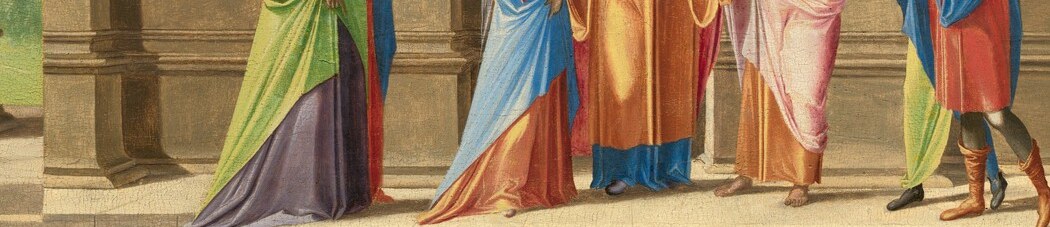 On the left, she is married to Joseph by the High Priest.