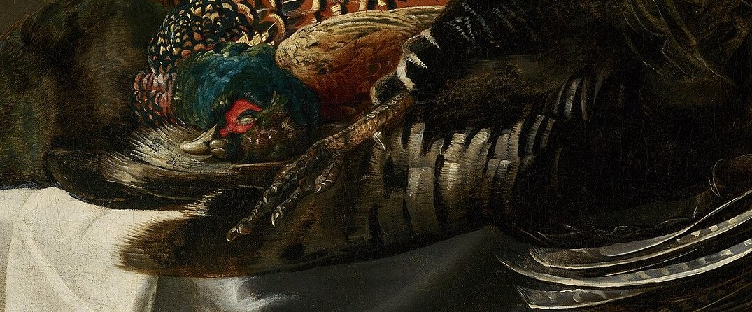 And the intricate feathers of the dead pheasant.