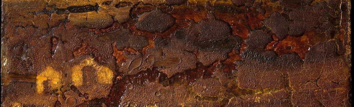 Ryder applied paint in dense, layered impasto, like sculpted earth.