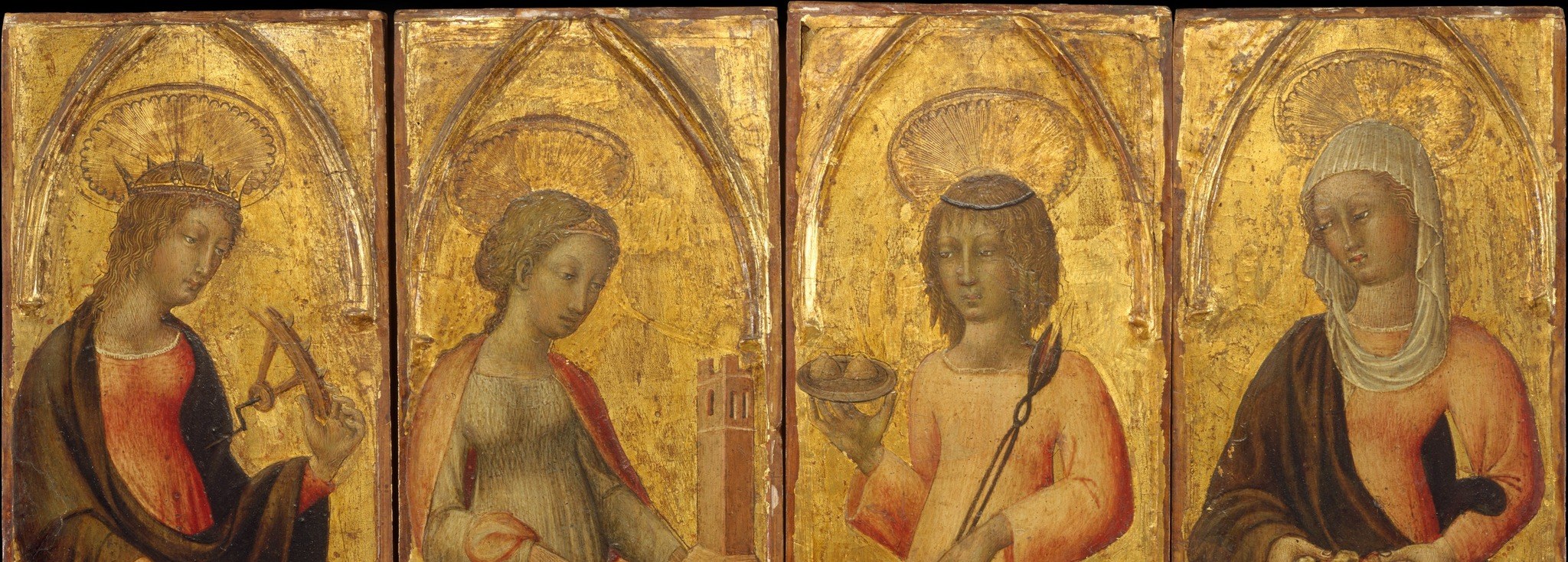 This is tempera on wood, not canvas. The gold required guild punches.