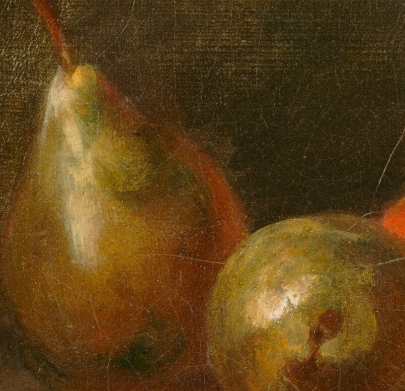 His brushwork makes you feel the texture of each fruit.
