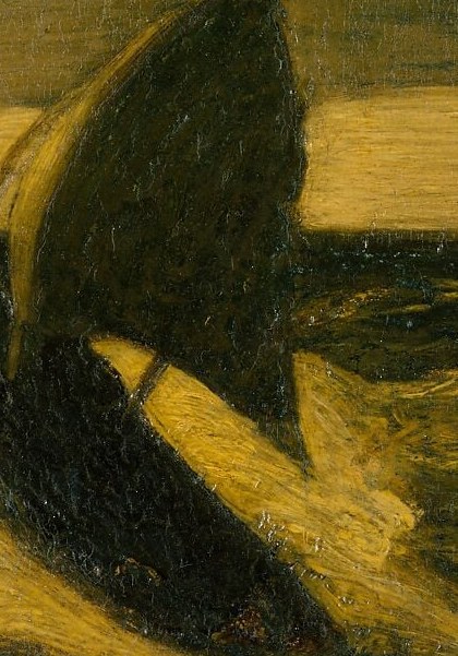 He preferred wood panels to canvas, layering thin glazes.