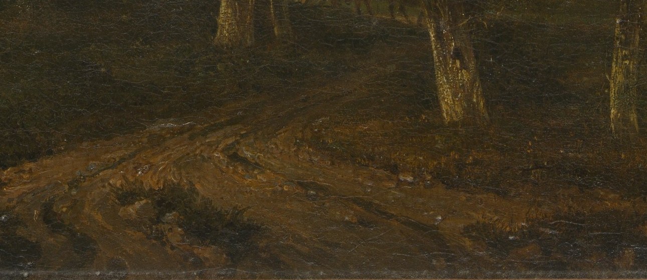 The path leads the viewer's eye into the scene, suggesting a journey and inviting exploration of the landscape.
