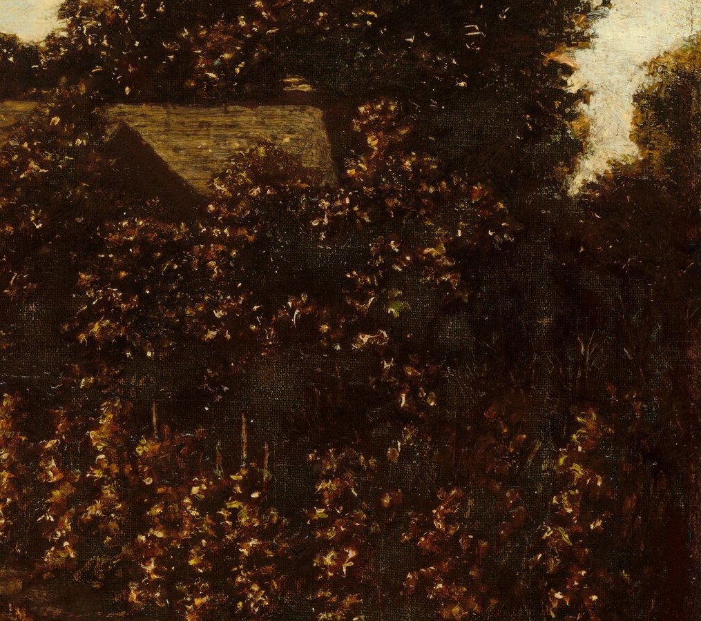 It evokes a quiet contemplation of nature's cycles.
