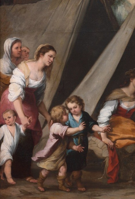 But Laban never searches the seated woman.