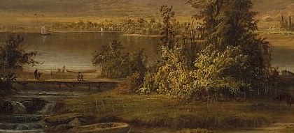 A Black artist in 1871, painting the physics of light.