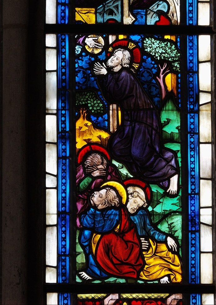Over centuries, the window was broken and its pieces scattered.
