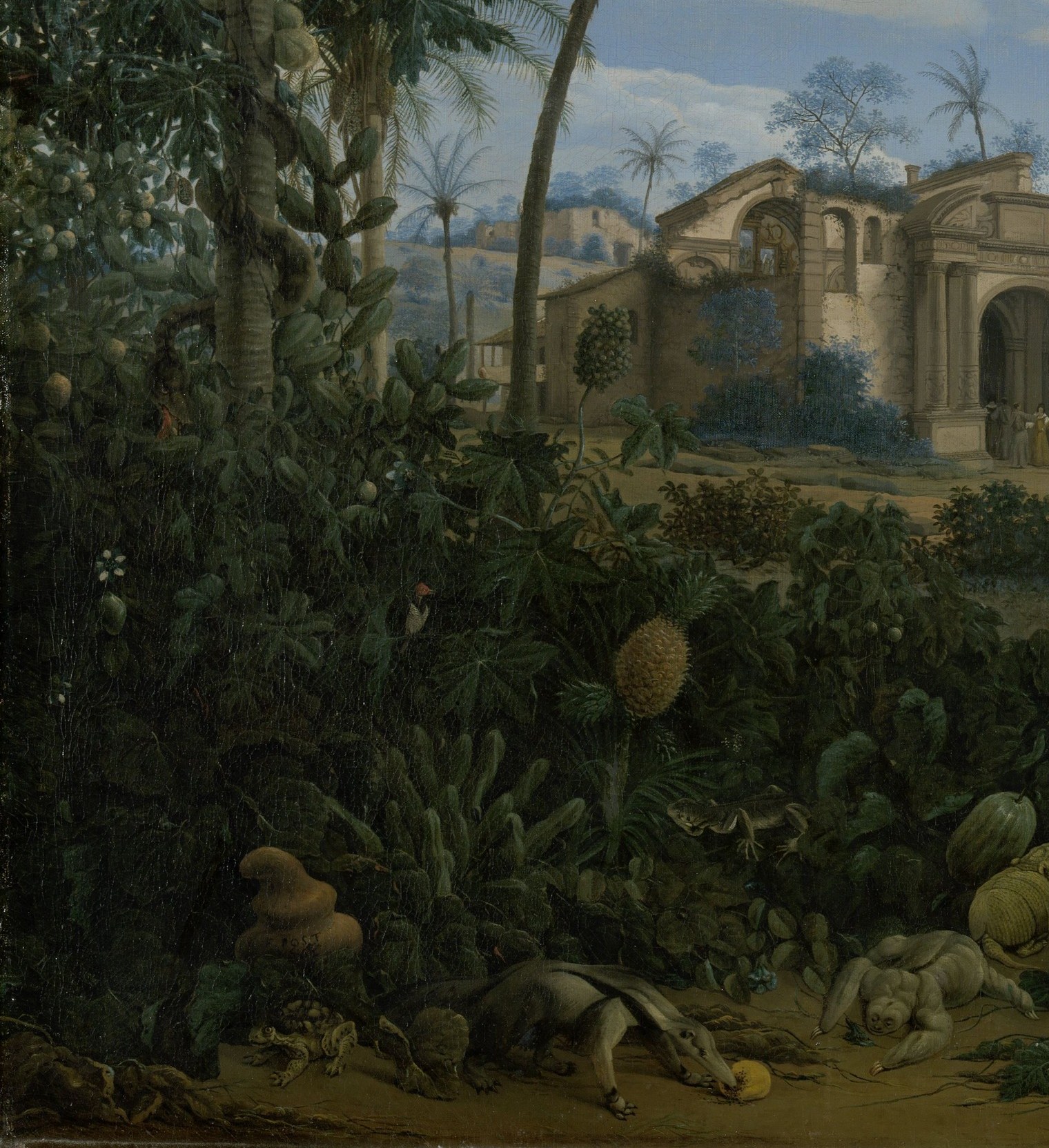 Highlights the exotic flora of Brazil, a key element of Post's work.