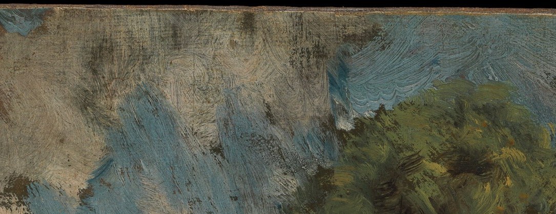 But at the center, the sky tears open.