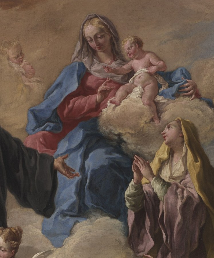 This is the Virgin Mary holding the Christ Child.