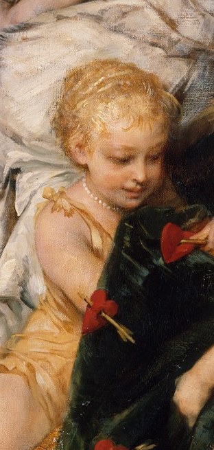 One child holds a flower. It is pierced.