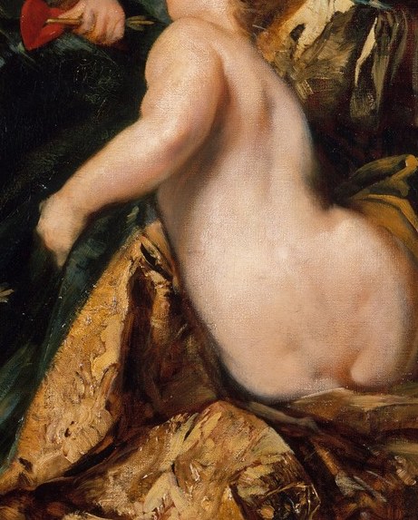 This child's upward gaze and outstretched hand create a poignant connection, seeking comfort or attention from the woman.
