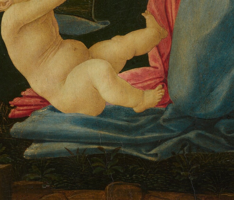 Look at the pomegranate the Christ Child holds.