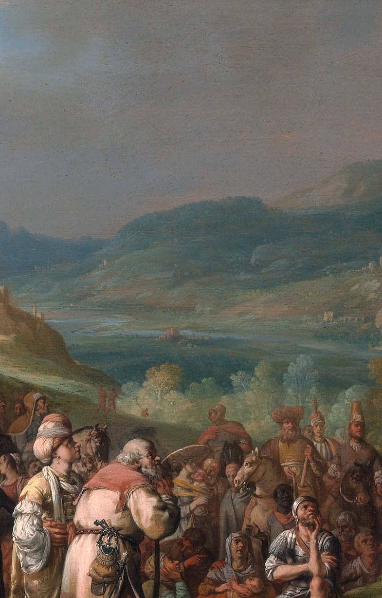 The preacher is John the Baptist, and his church is the raw wilderness.