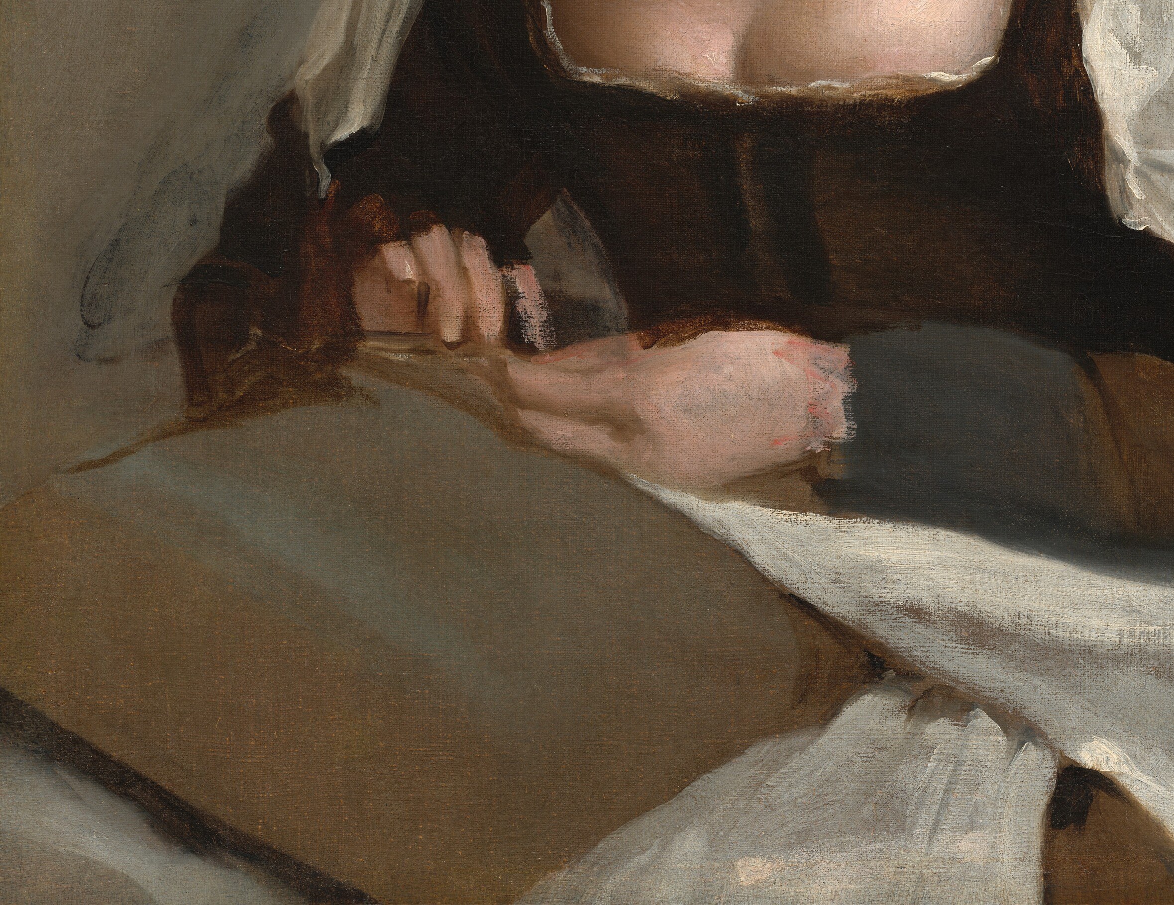 He used thick impasto to make the cloth seem real.
