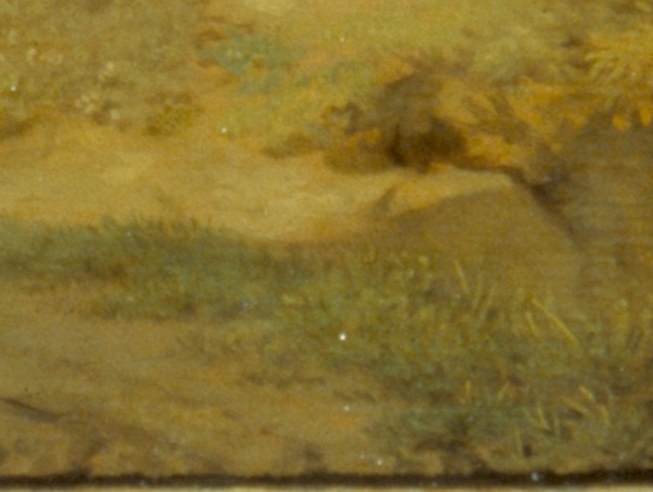 He often placed his subjects from a low perspective.