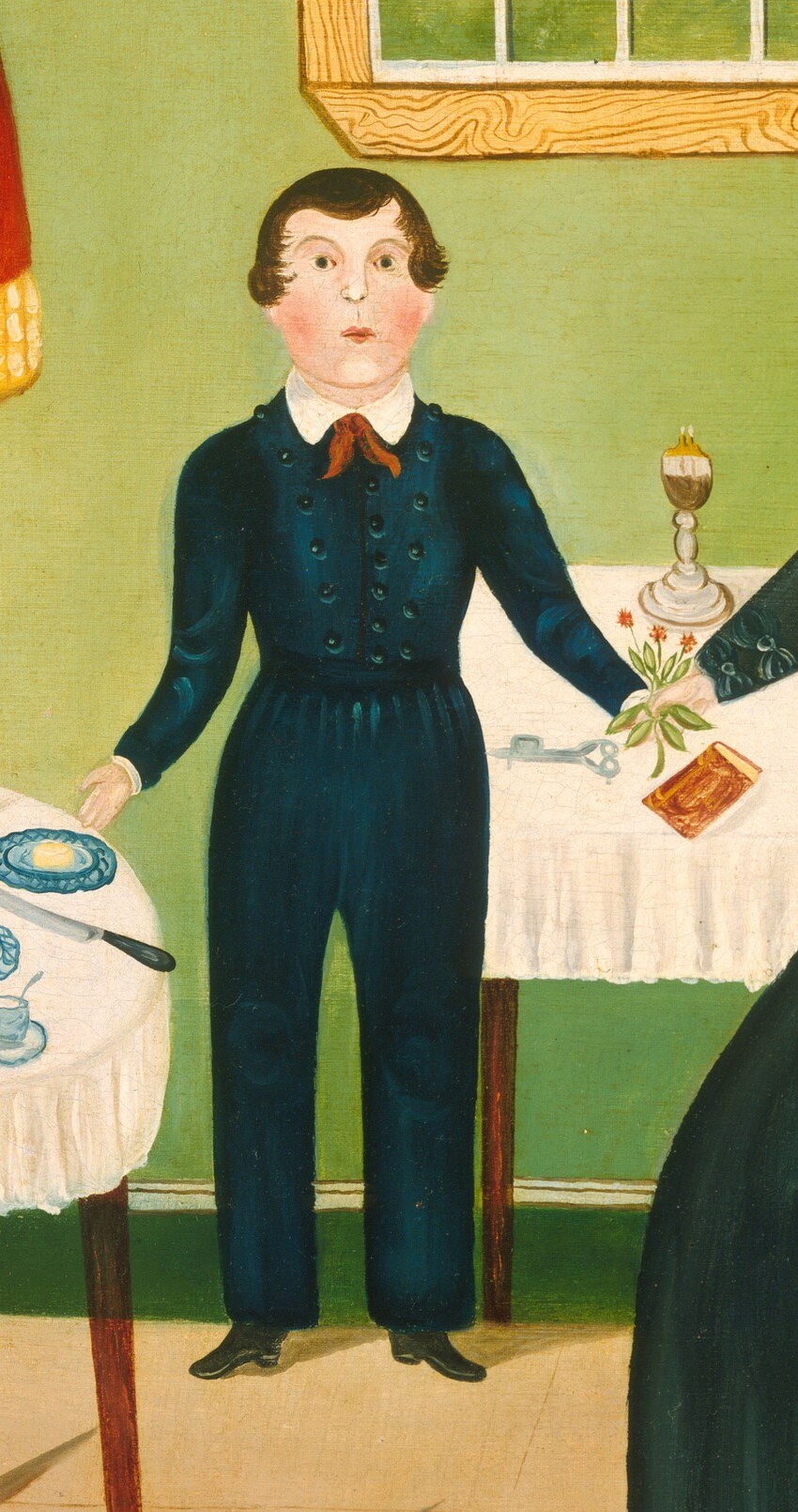 The formal clothes, even for a young boy, were common.