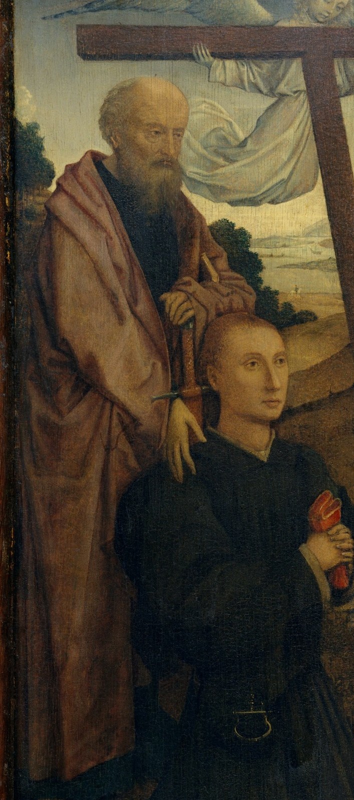 But Saint Paul is already pointing past her, toward a hill in the distance.