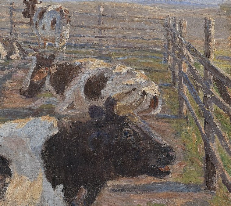 The painter captured the textures of rural life.