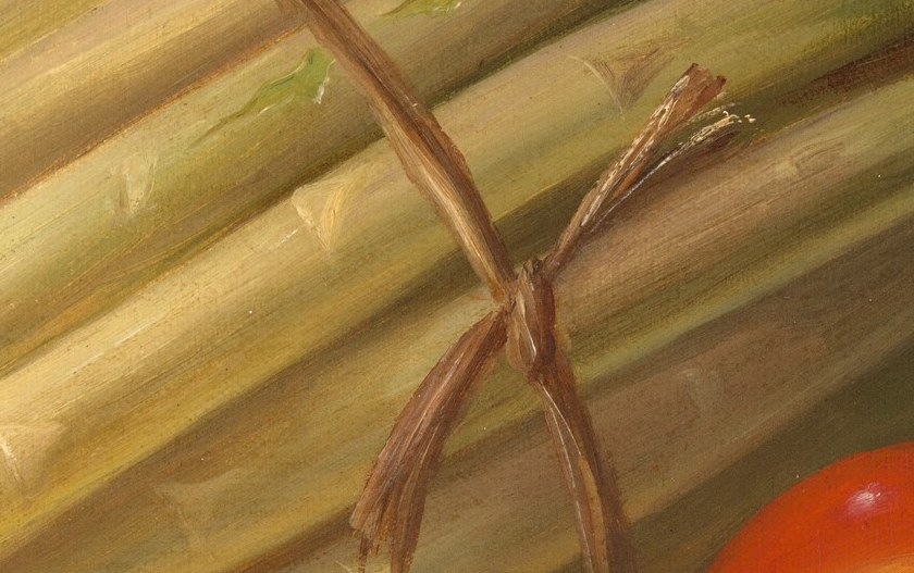 But look closely at the rough twine binding the asparagus.