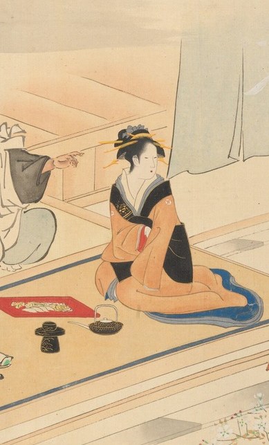 These two seated figures are the Three Gods of Good Fortune.