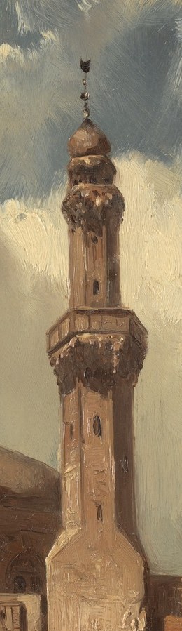 He painted every brick of this distant minaret.