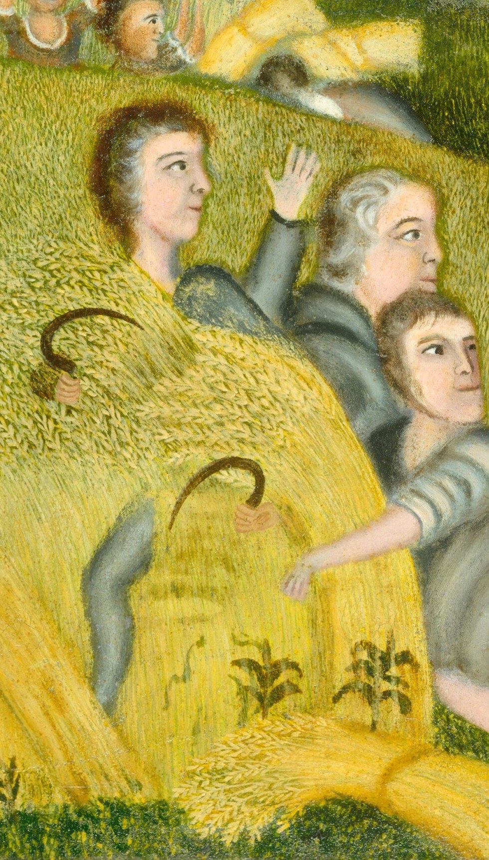 Look closely at the figures working the field.