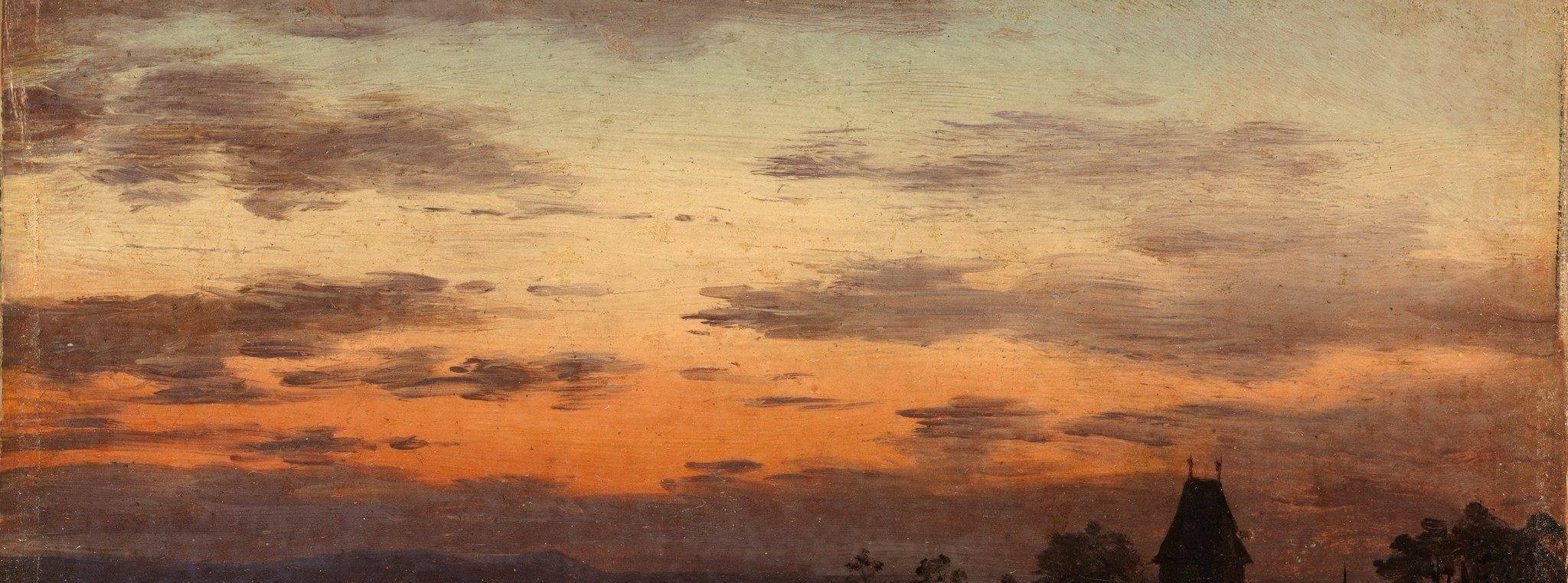 The dramatic sunset represents life's fleeting beauty.