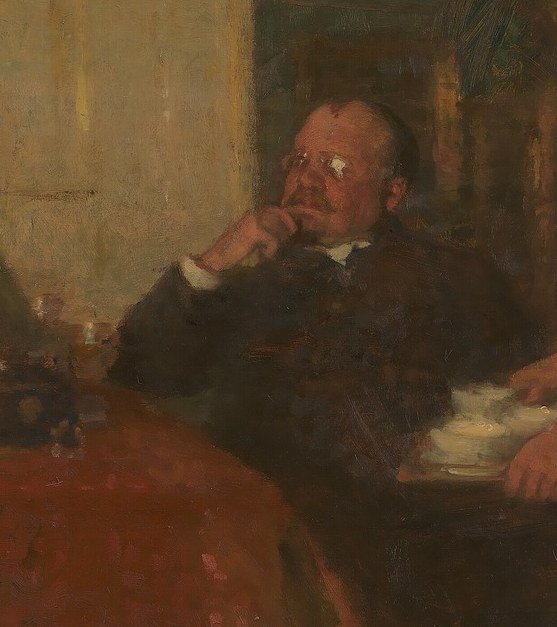 He painted with loose, visible brushstrokes, showing French Impressionist influence.