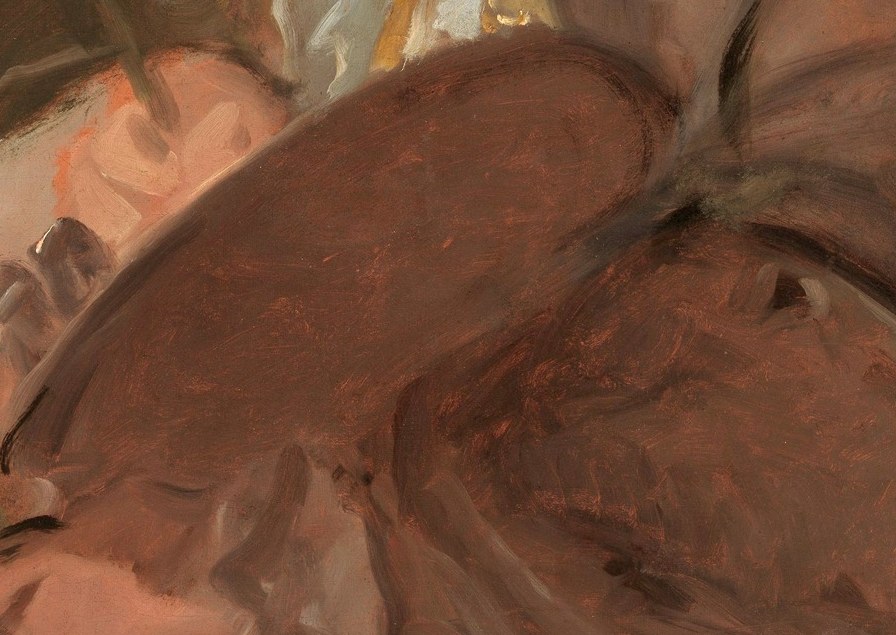 And he chose to be shown with his tools, a palette.