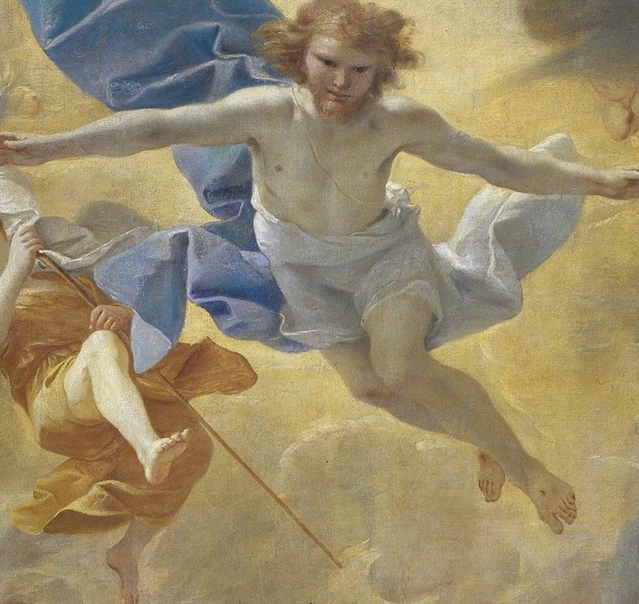 He creates an illusion of divine radiance.