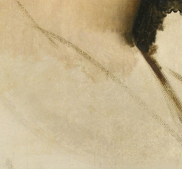 So he stretches her neck, sculpts her profile into one unbroken line.