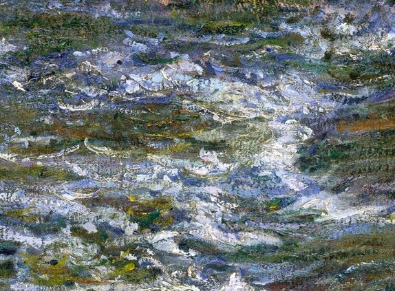 Frothing whitecaps capture the play of light.