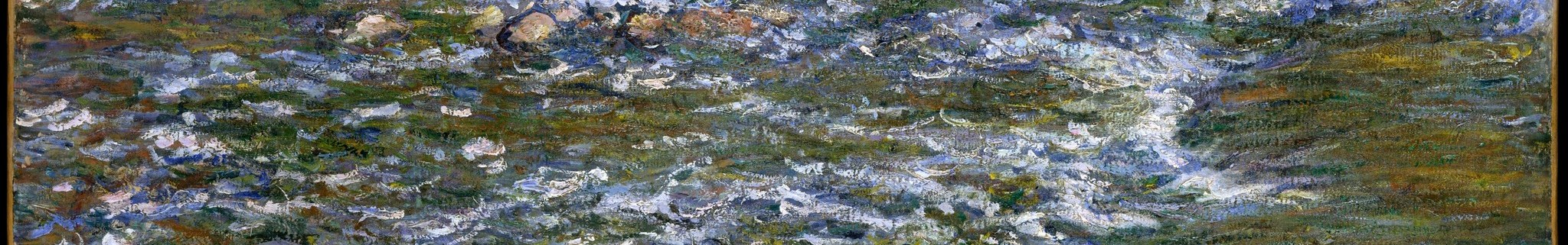 Dark rocks anchor the fluid, chaotic motion.