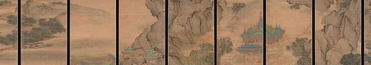 Twelve separate silk scrolls, and not one seam shows.