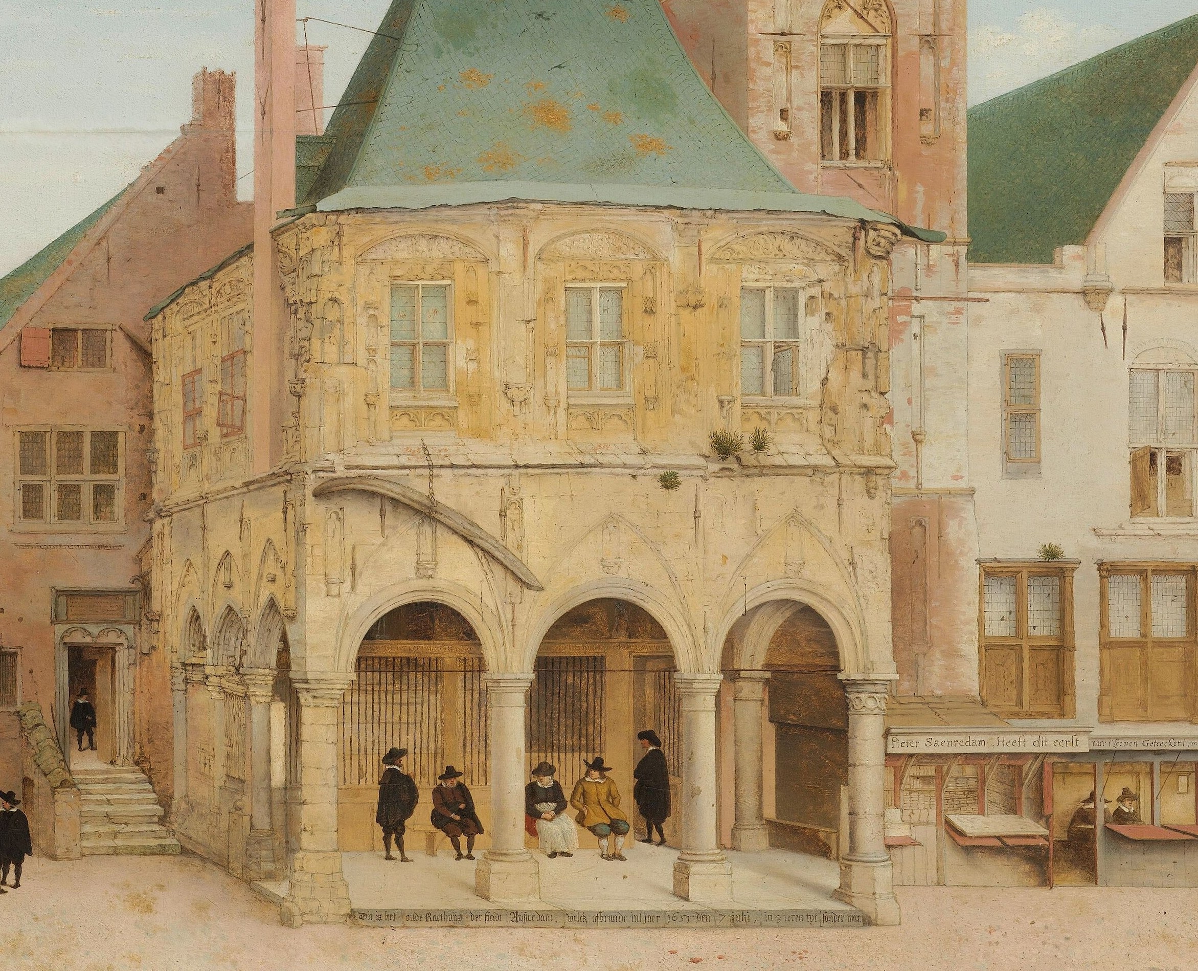 He spent six days drawing the Old Town Hall in 1641.