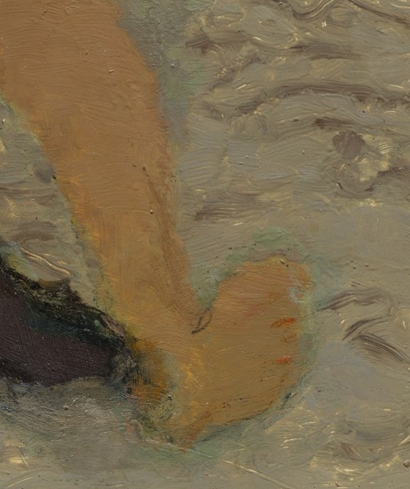 Look at the texture of her leg.