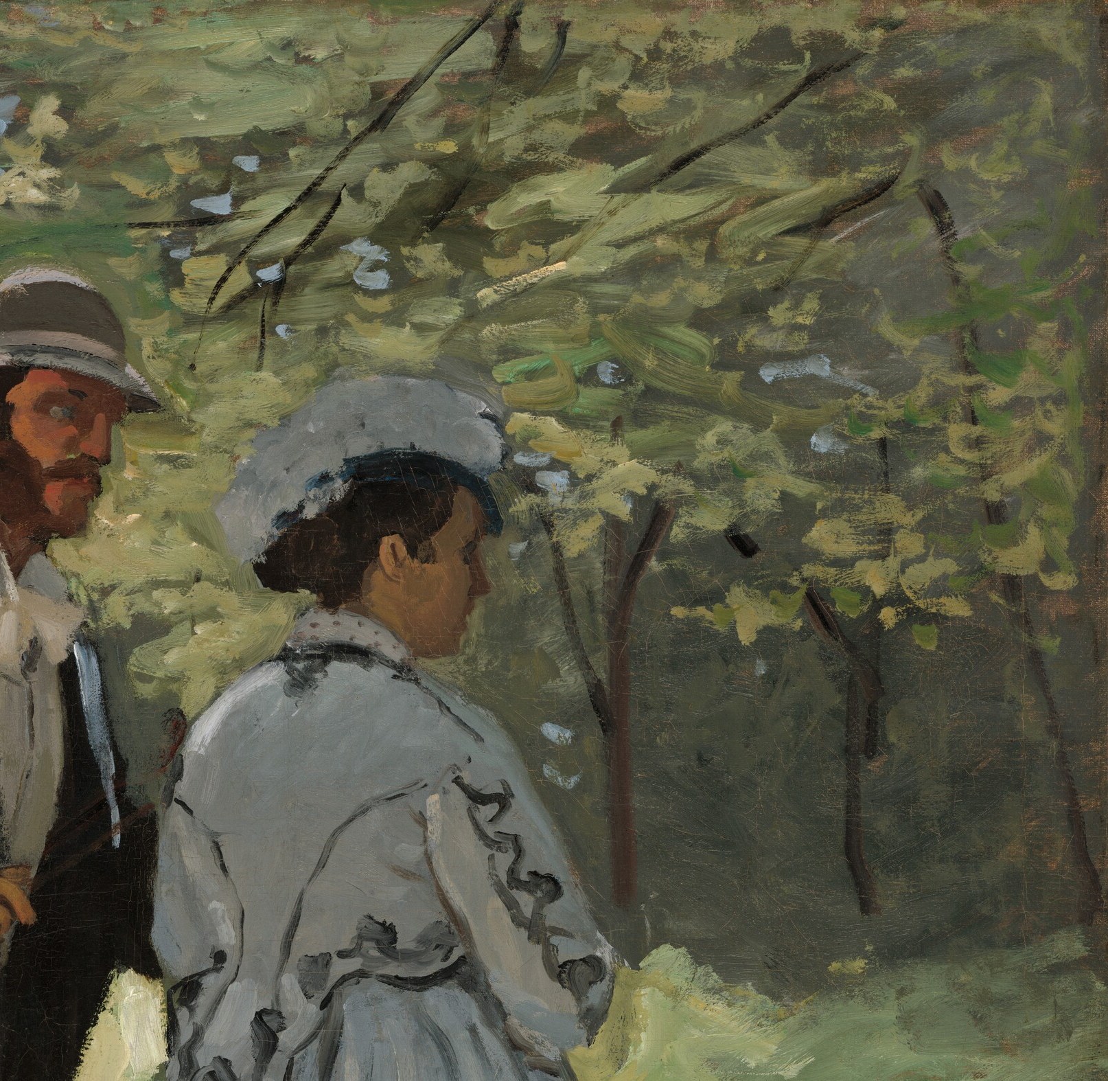 He was experimenting with light, painting her outdoors.