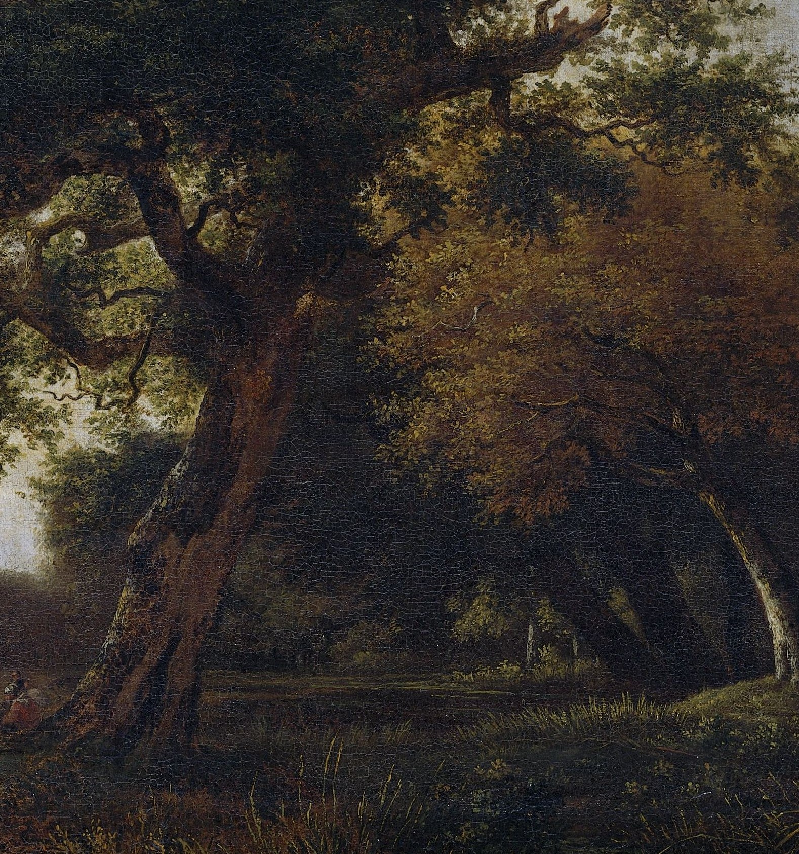 Its immense scale and textured bark convey a sense of age and resilience, anchoring the composition.