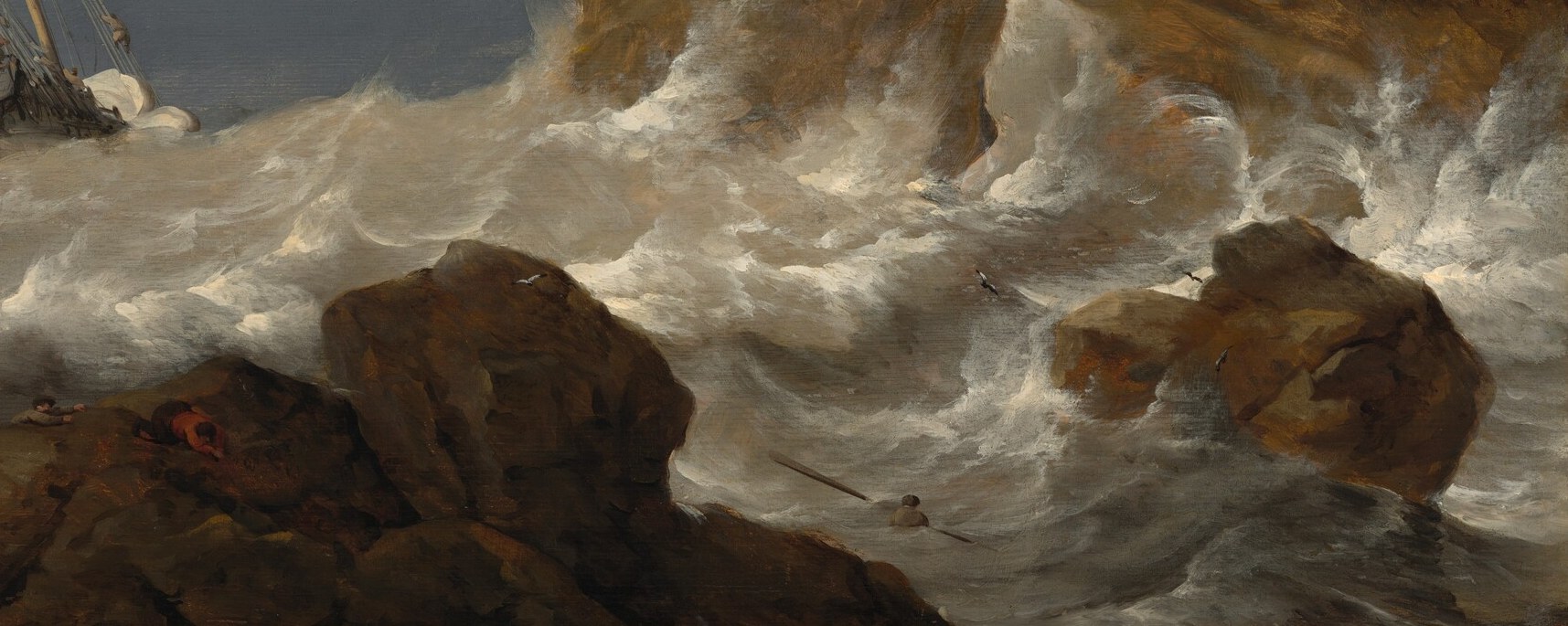 He captures the immense power of nature against human endeavor.