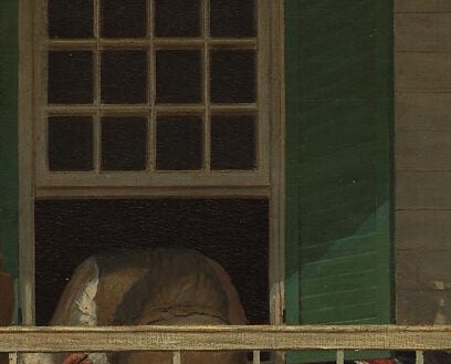 The horse beside him: the frontier, patient and practical.