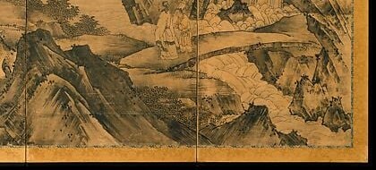 The painter was Kano Motonobu. He ran the most powerful workshop in Japan.