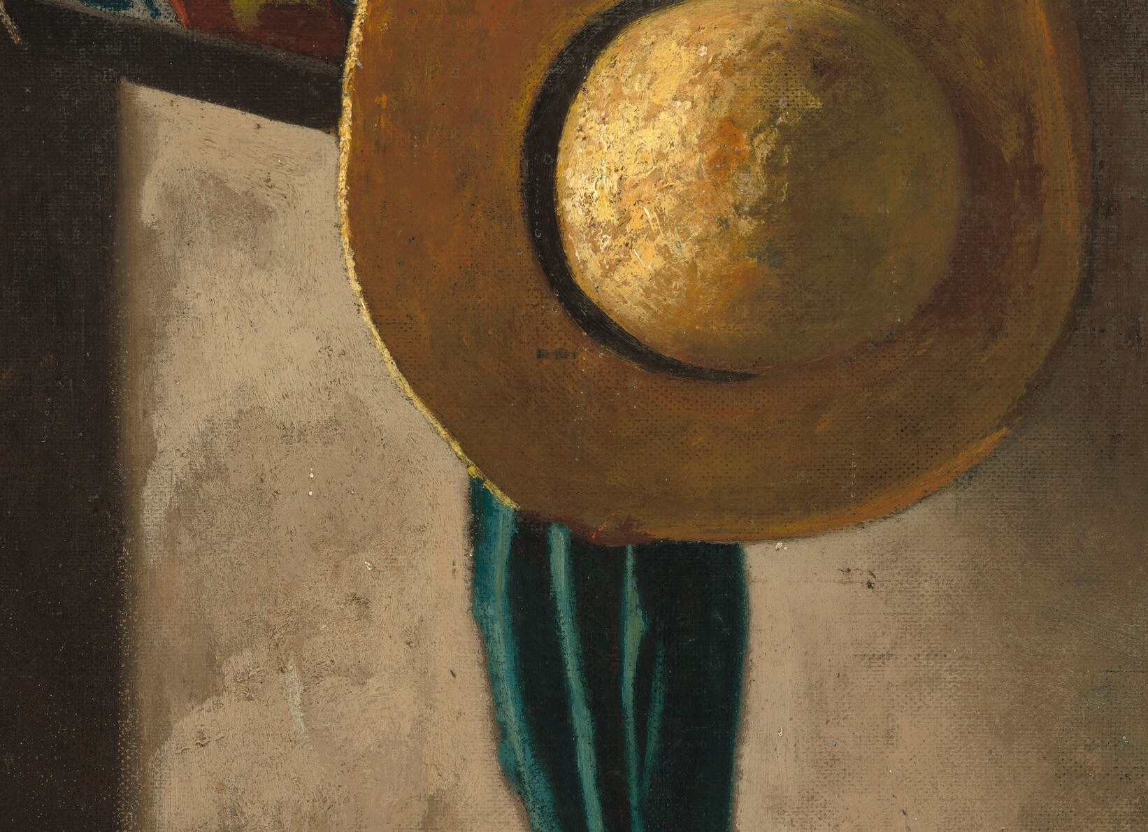Each strand of straw is a separate painted mark.