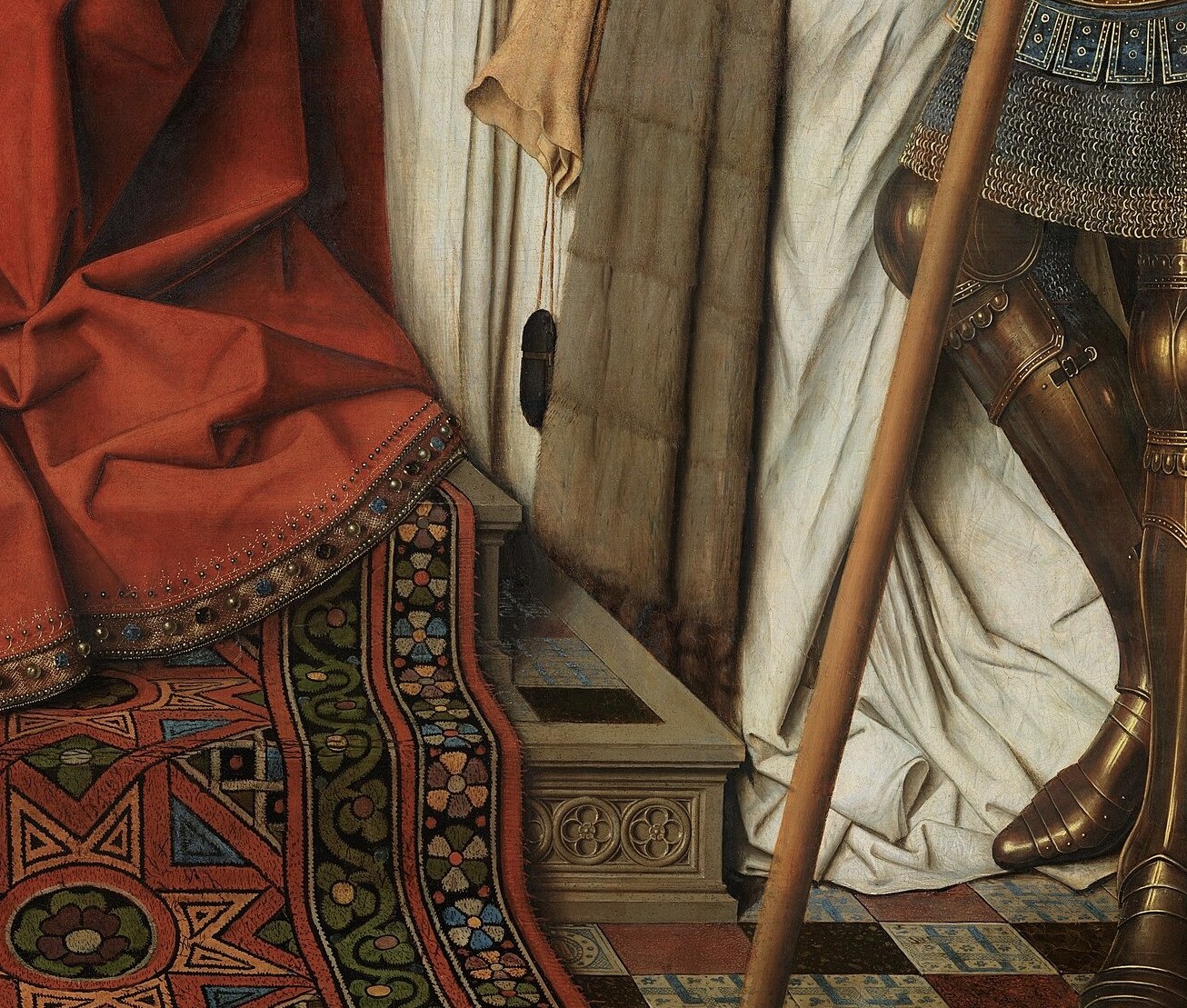 Canon Joris van der Paele kneels as the donor.