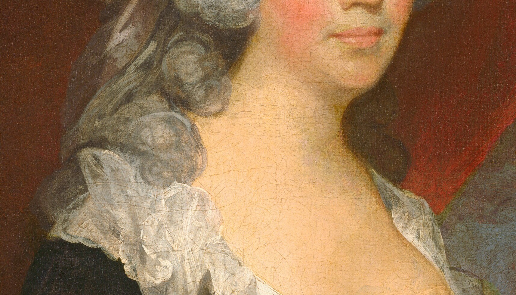 the intricately rendered ruffled lace is a technical tour de force , white-on-white passages of varying transparency are among the hardest things to paint convincingly in oil