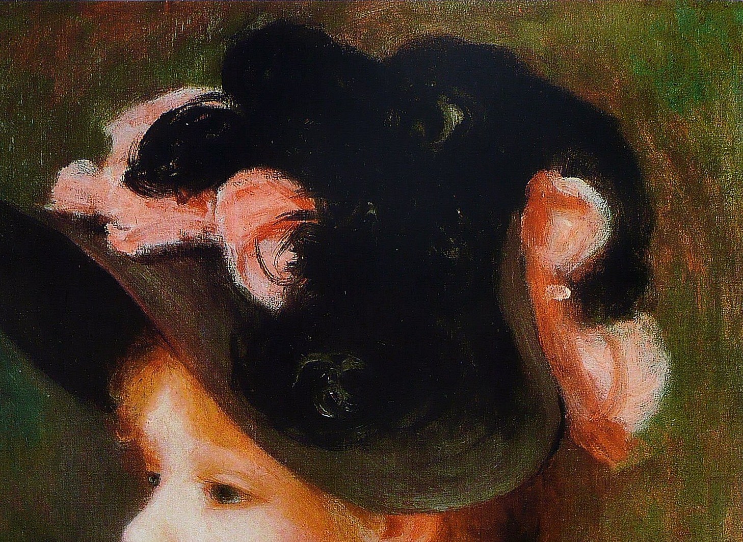 Renoir painted her in 1896, with thick, visible strokes.